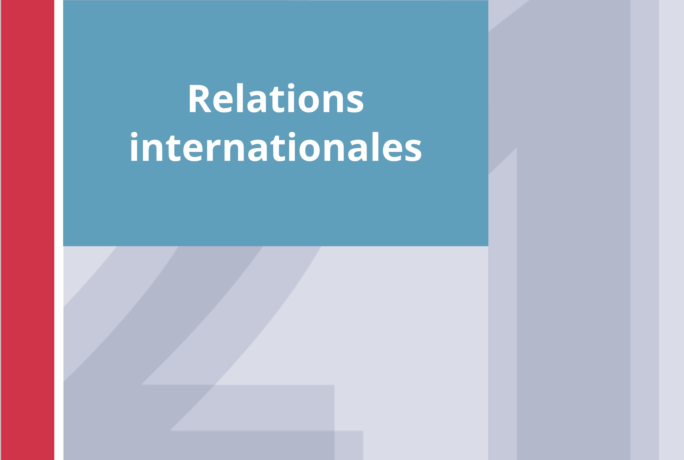  Relations internationales 