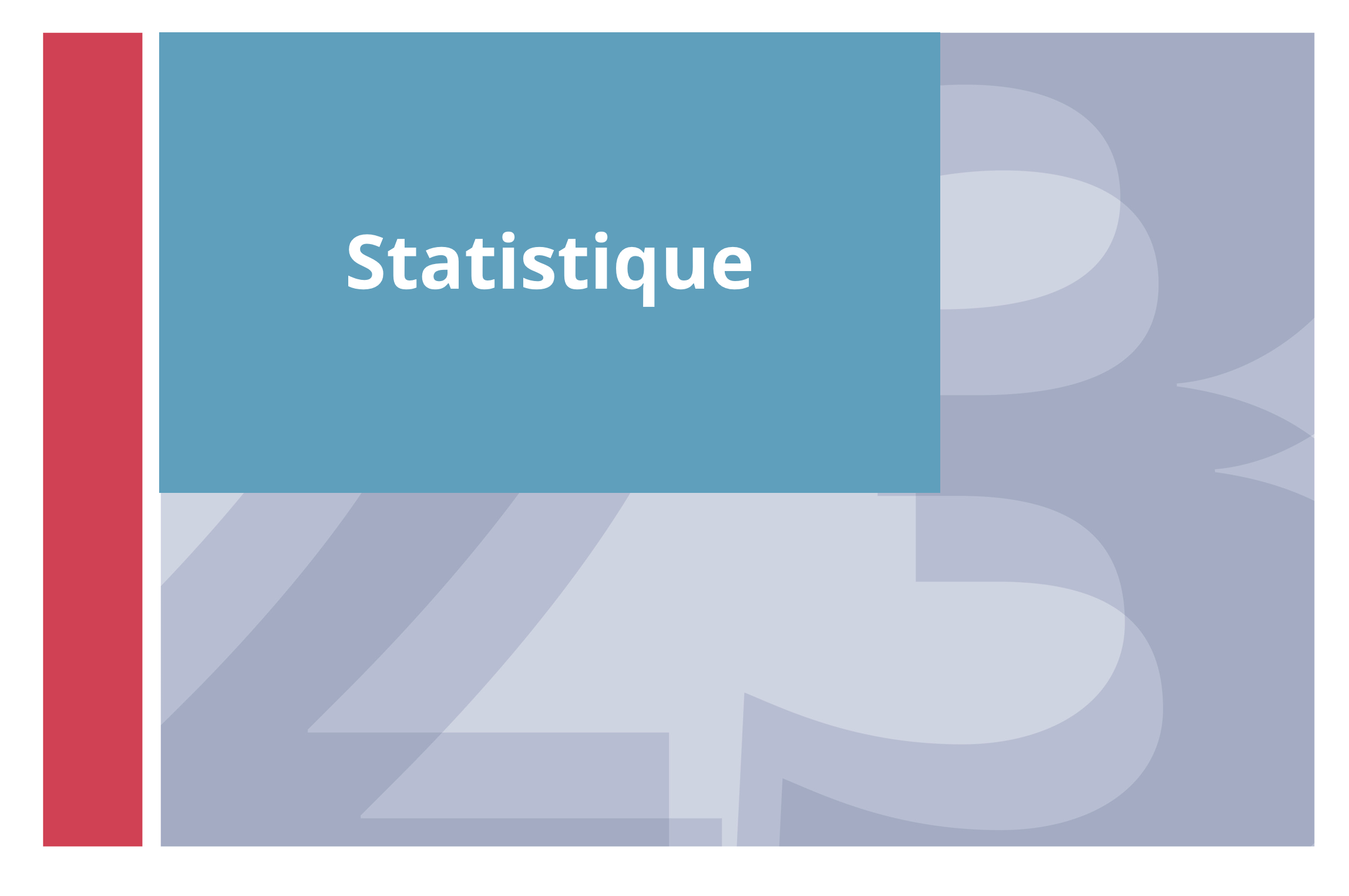  Statistiques 