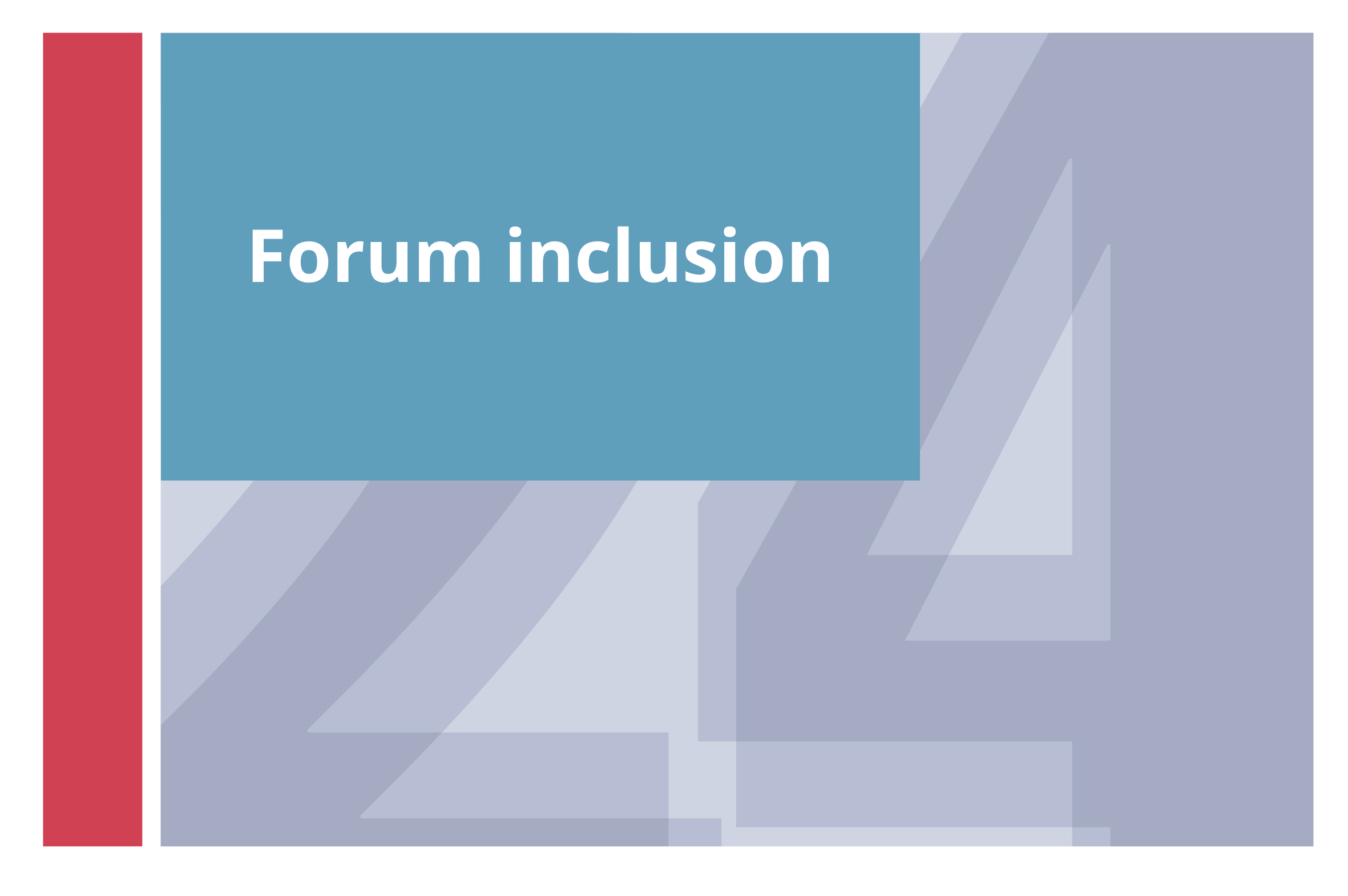  Forum inclusion 